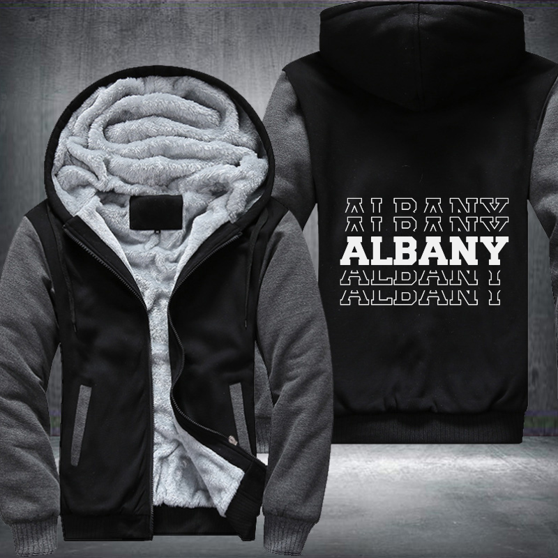 Patriotic USA State Albany Fleece Hoodies Jacket