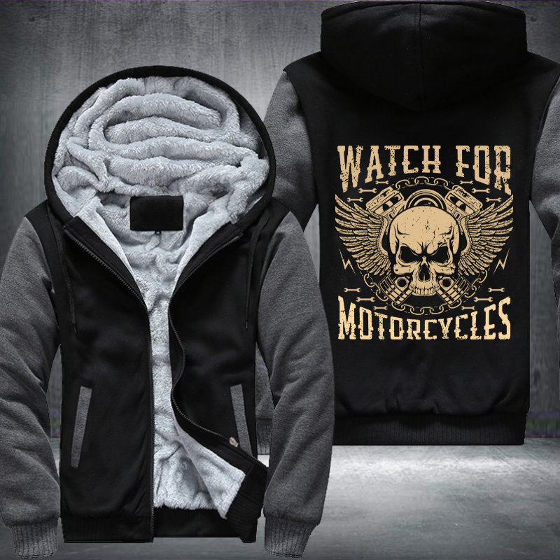Watch For Motorcycles Fleece Hoodies Jacket