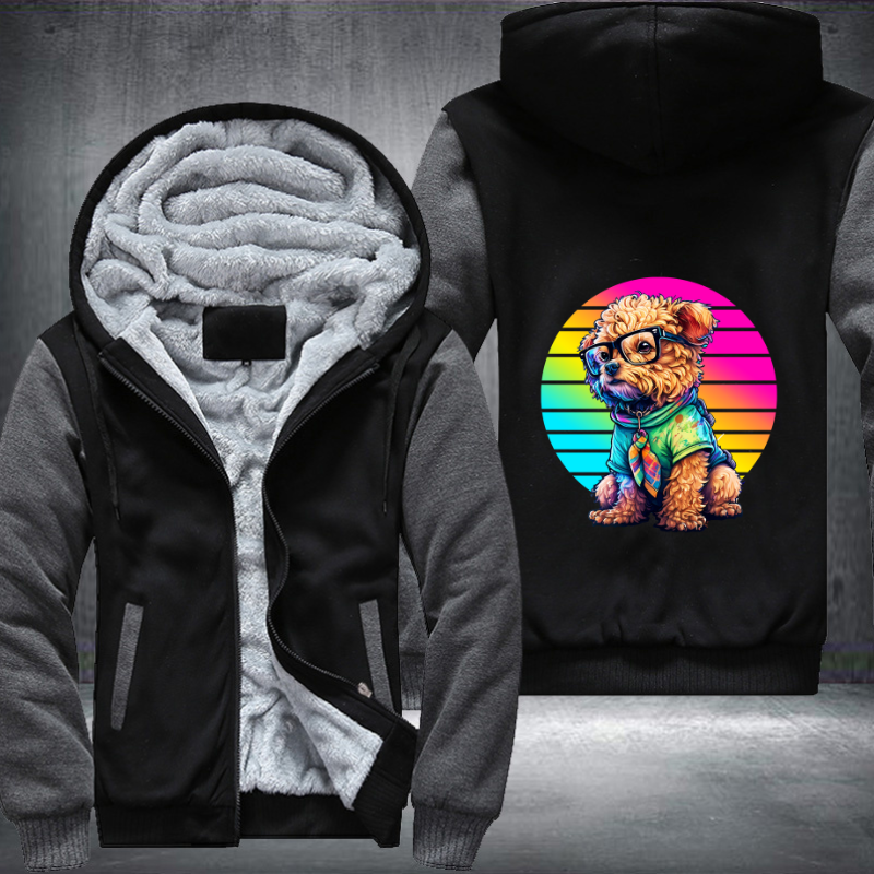 Charming Dog Fleece Hoodies Jacket