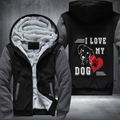 I Love My Dog Fleece Hoodies Jacket