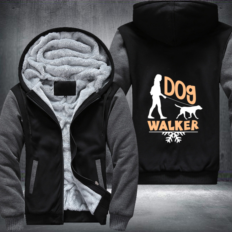 dog walker Fleece Hoodies Jacket