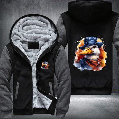 Animal Hiphop Graphic Funny Duck Fleece Hoodies Jacket