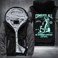 Conquer All Fitness Movement Be Stronger Everyday Fleece Hoodies Jacket