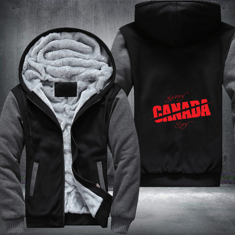 Happy Canada Day Out Fleece Hoodies Jacket