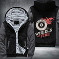 Born To Ride Wheels of Fire Fleece Hoodies Jacket