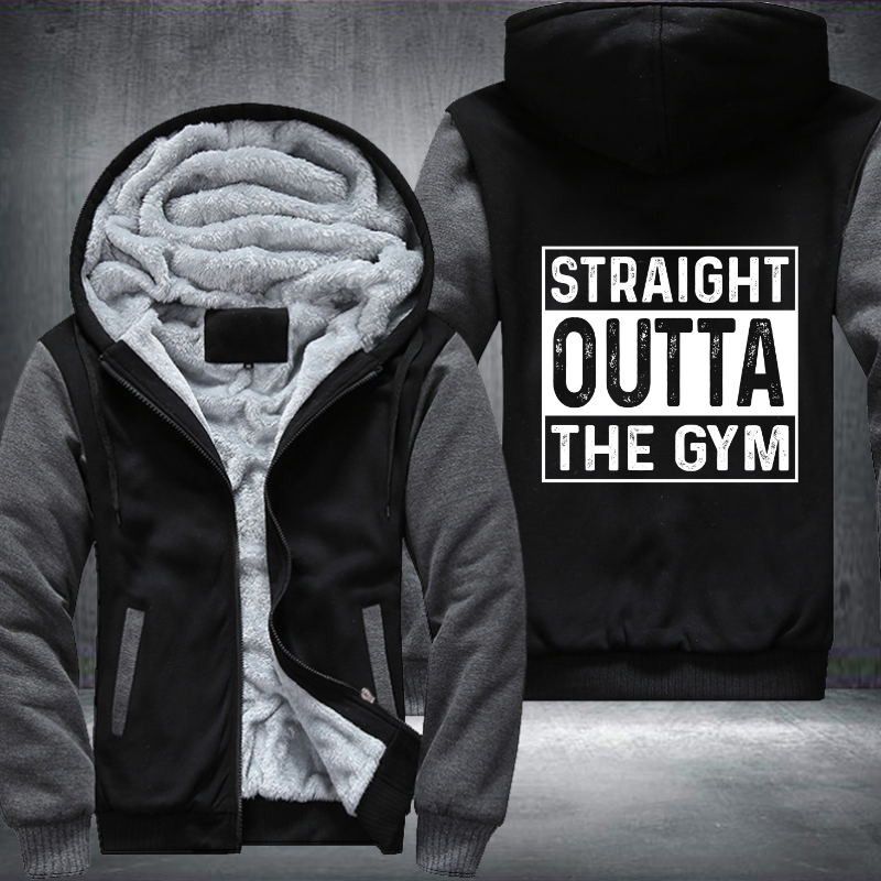 Straight Outta The GYM Fleece Hoodies Jacket