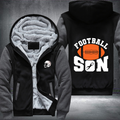 Football Son Fleece Hoodies Jacket