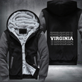 Patriotic USA State Virginia Fleece Hoodies Jacket