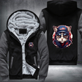 Animal Hiphop Graphic Funny Cute Cat Fleece Hoodies Jacket