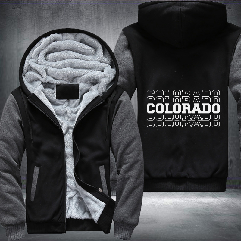 Patriotic USA State Colorado Fleece Hoodies Jacket