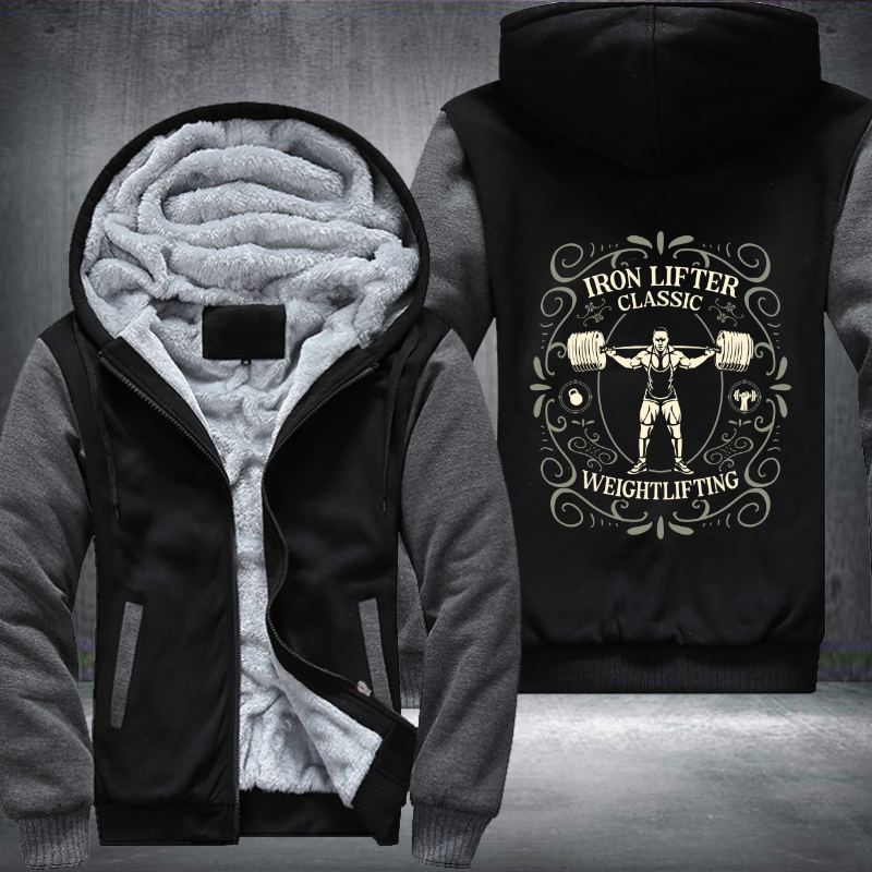 Iron Lifter Classic Weightlifting Fleece Hoodies Jacket