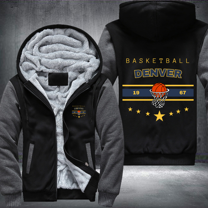 Vintage Basketball DENVER 1967 Fleece Hoodies Jacket