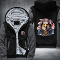 Animal Hiphop Graphic Eagle Fleece Hoodies Jacket