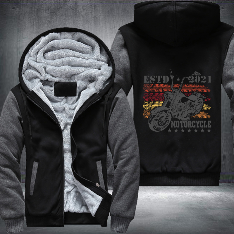 ESTD 2021 Motorcycle Fleece Hoodies Jacket