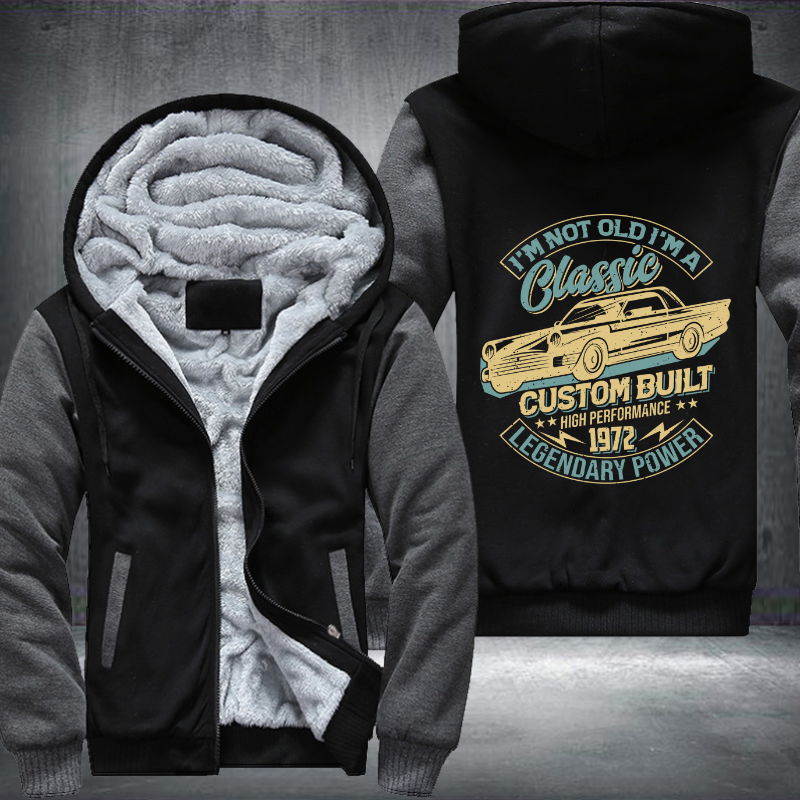 Vintage classic car lover Fleece Hoodies Jacket