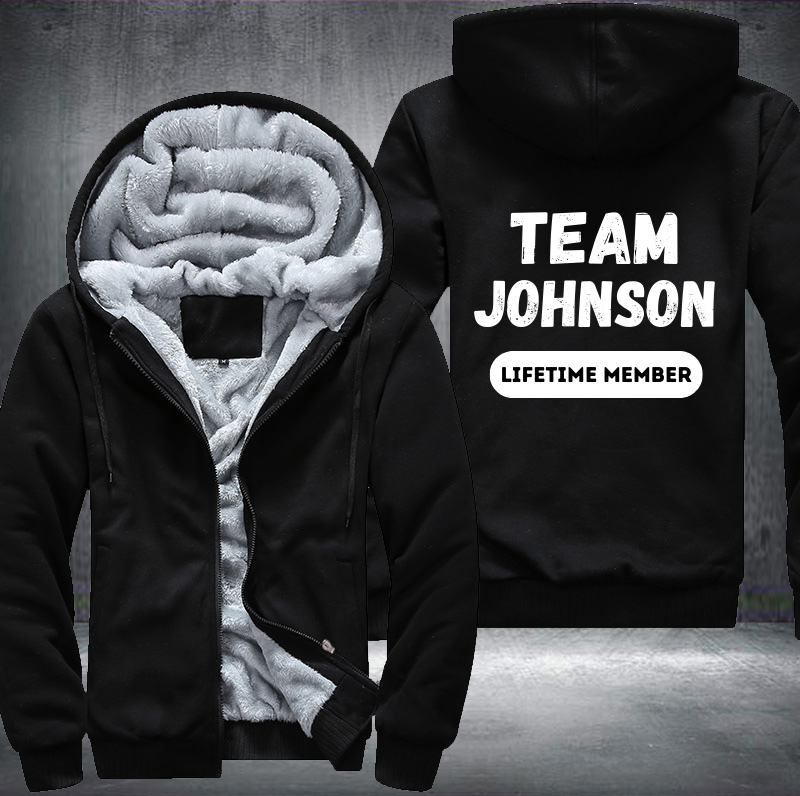 Team JOHNSON Lifetime Member Family Fleece Hoodies Jacket