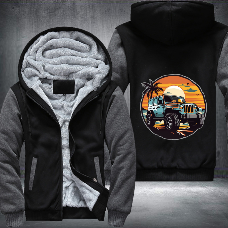 4x4s on Coastal Trails Fleece Hoodies Jacket