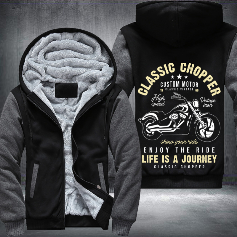 Classic Chopper Custom Motor Fleece Hoodies Jacket