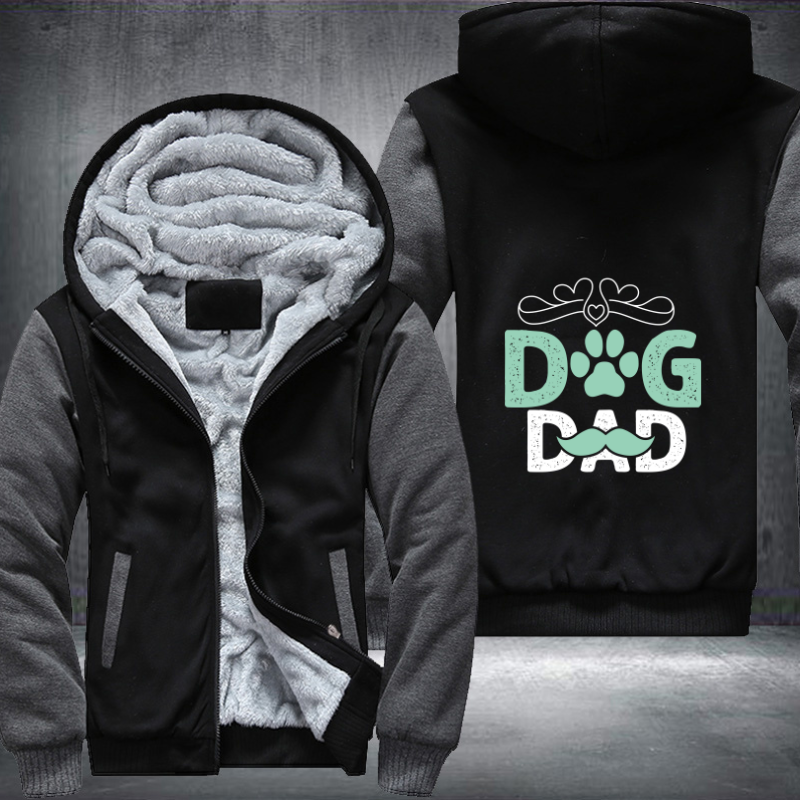 Dog Dad Fleece Hoodies Jacket