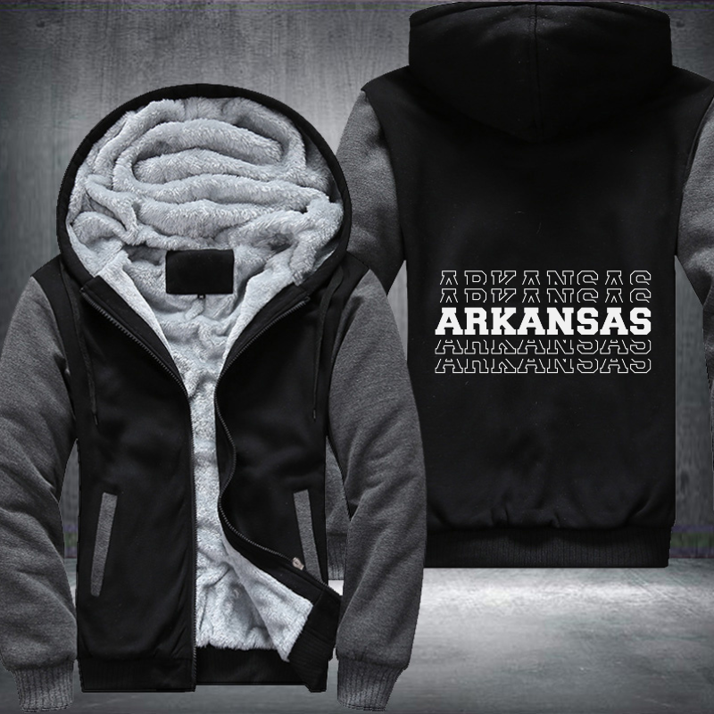 Patriotic USA State Arkansas Fleece Hoodies Jacket