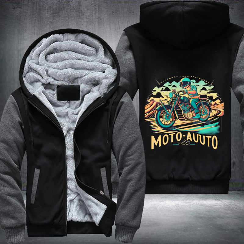 Moto Auuto Fleece Hoodies Jacket