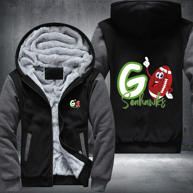 Go Seahawks Fleece Hoodies Jacket