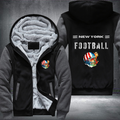 Football City USA Flag Helmet New York Fleece Hoodies Jacket