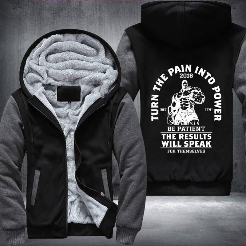 Turn The Pain Into Power Fleece Hoodies Jacket