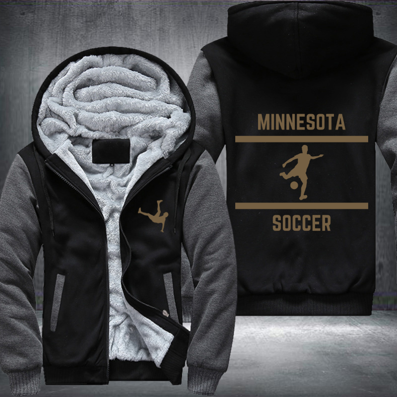 Soccer Lover City Minnesota Fleece Hoodies Jacket