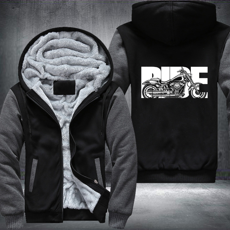 Bike Ride Motorcycle Fleece Hoodies Jacket