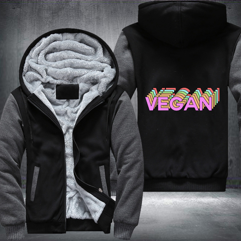 Vegan Colourful Fleece Hoodies Jacket