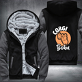 corgi boba Fleece Hoodies Jacket