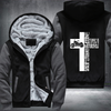 Jesus Motorcycle Cross White Fleece Hoodies Jacket