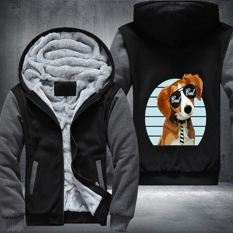 Happy Dog Fleece Hoodies Jacket