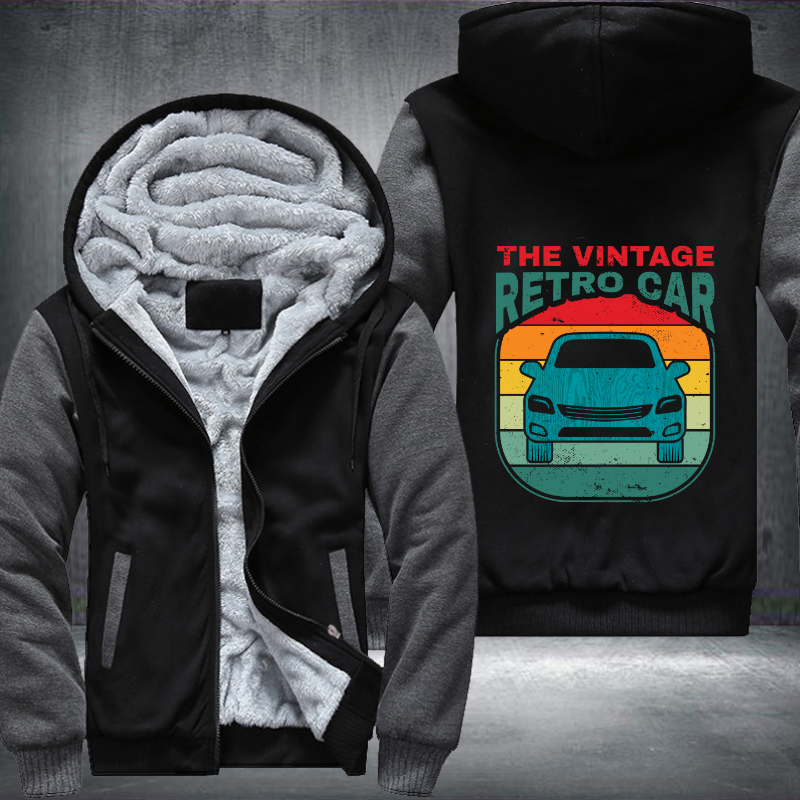 The vintage retro car Fleece Hoodies Jacket