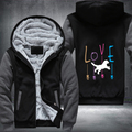 love dog Fleece Hoodies Jacket