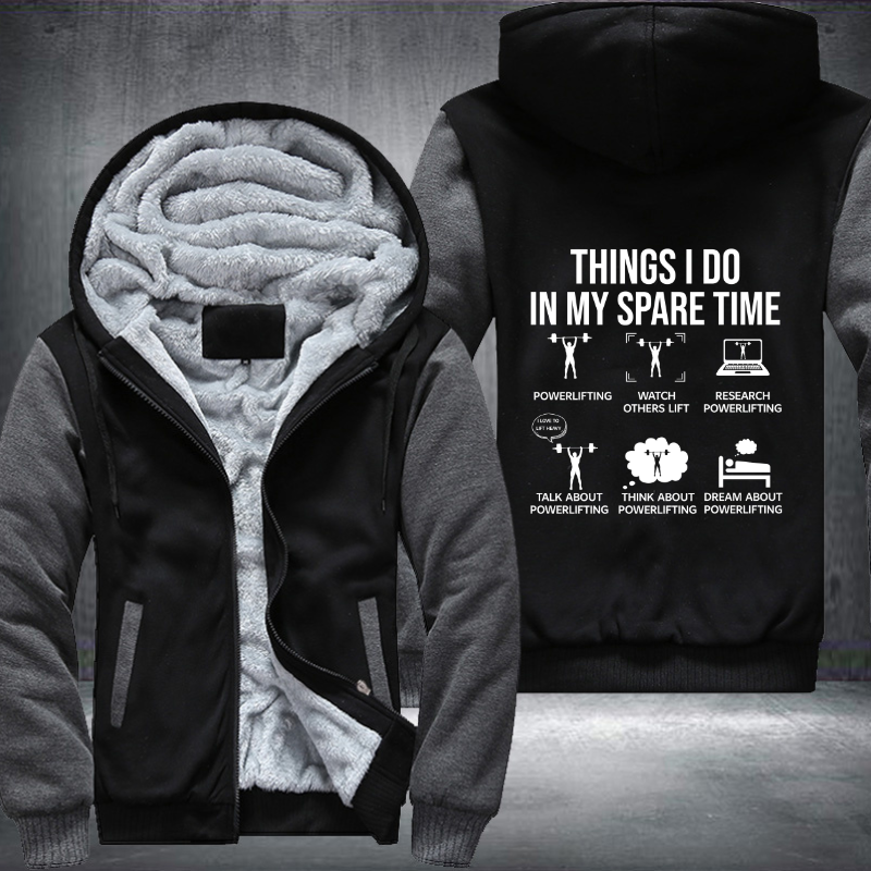 Things I Do In My Spare Time Fleece Hoodies Jacket