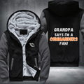 Grandpa Says I'm A Commanders Fan Fleece Hoodies Jacket