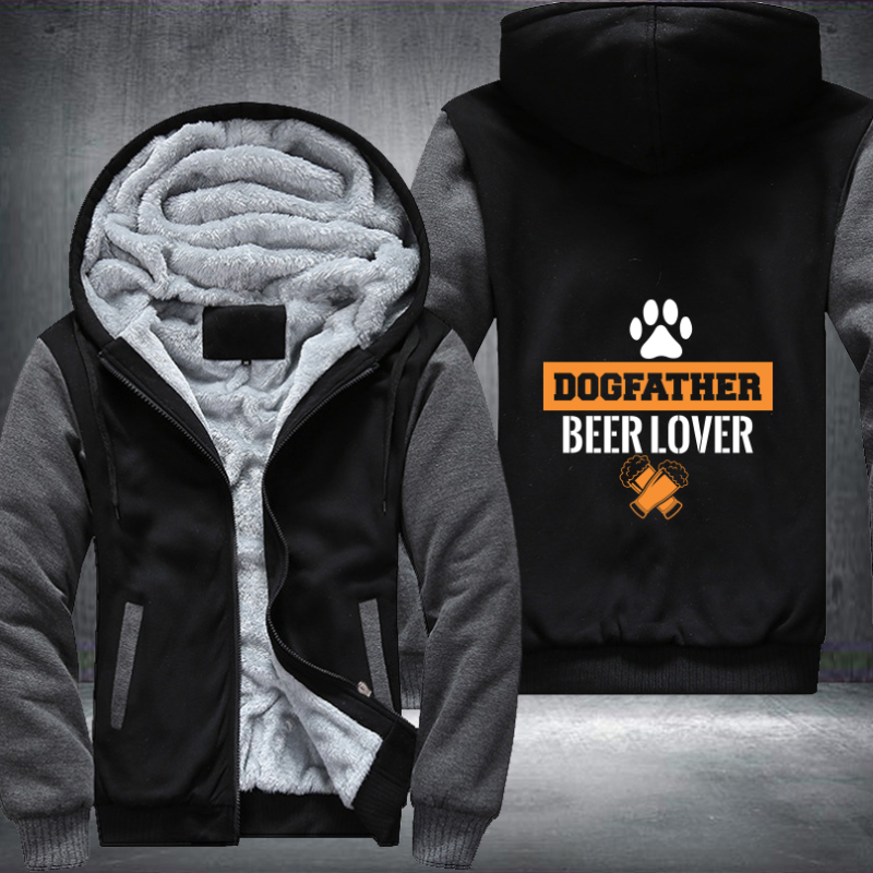 DOG FATHER BEER LOVER Fleece Hoodies Jacket