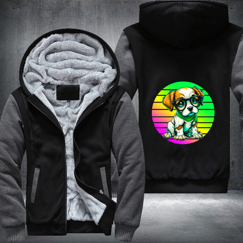 Endearing Dog Fleece Hoodies Jacket