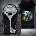 Rainbow Labrador Retriever Watercolour Fleece Hoodies Jacket