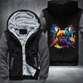 Rainbow French Bulldog Watercolour design Fleece Hoodies Jacket