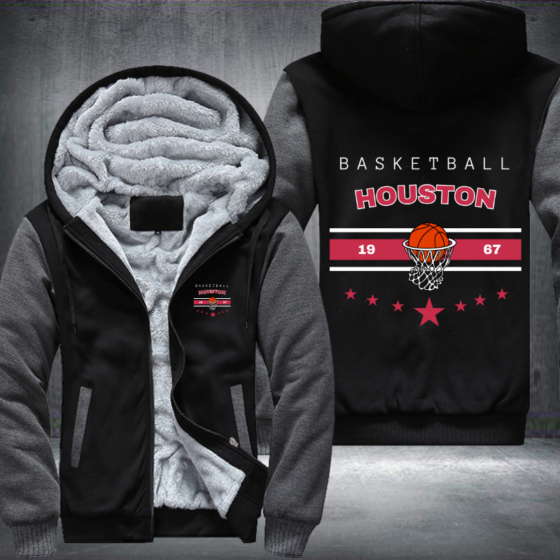Vintage Basketball HOUSTON 1967 Fleece Hoodies Jacket