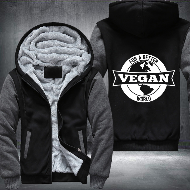 For A Better Vegan World Fleece Hoodies Jacket