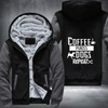 coffee places dogs repeat Fleece Hoodies Jacket