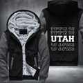 Patriotic USA State Utah Fleece Hoodies Jacket