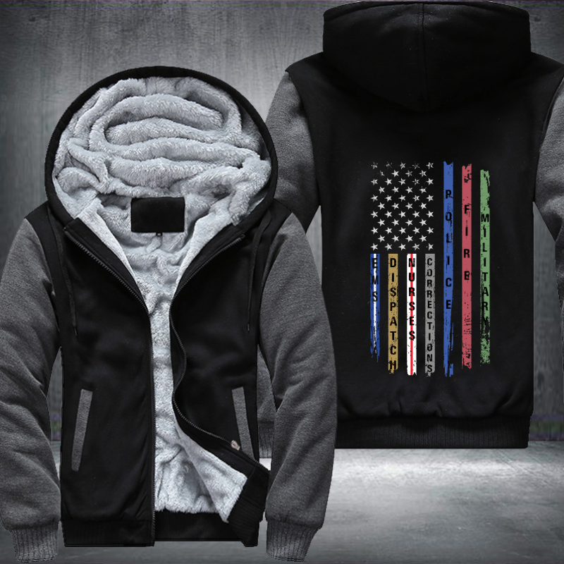 First Responders No One Fight Alone Design Fleece Hoodies Jacket