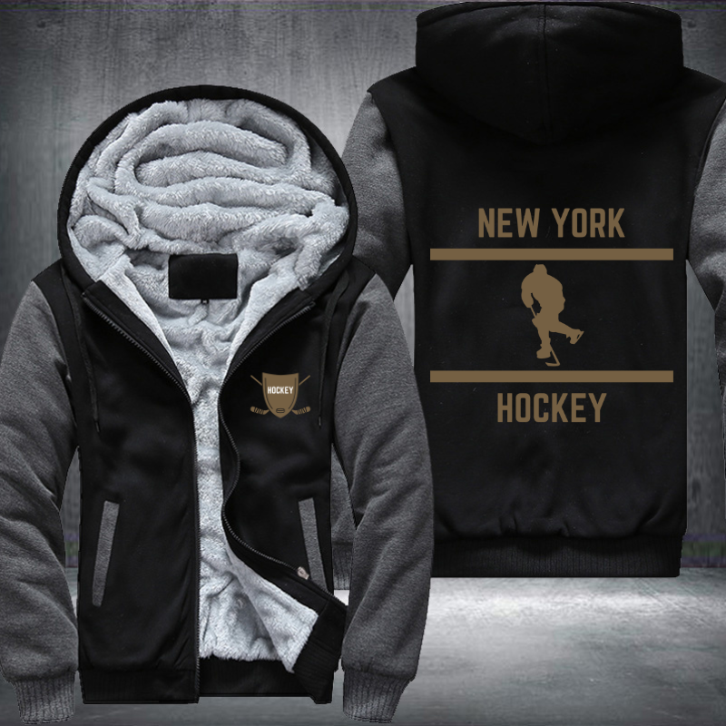 Hockey Lover City New York Fleece Hoodies Jacket