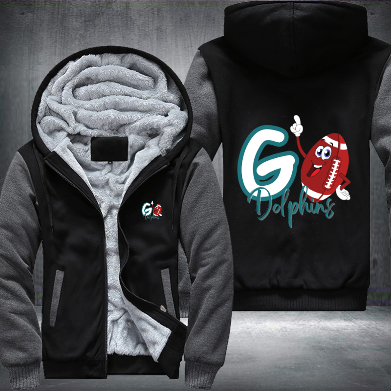 Go Dolphins Fleece Hoodies Jacket