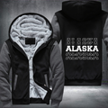 Patriotic USA State Alaska Fleece Hoodies Jacket
